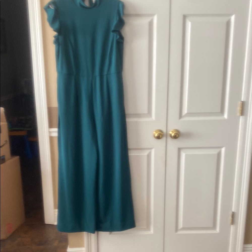 Elegant Teal Sleeveless Dress